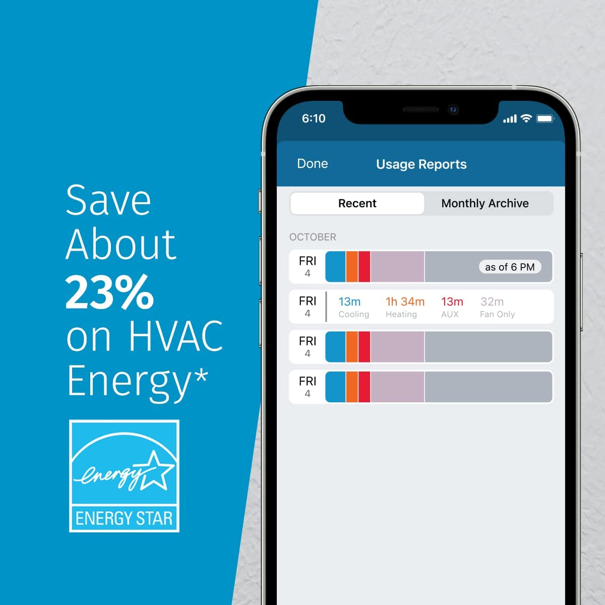 Emerson ST55: Wi-Fi Smart Thermostat for Smart Homes, DIY Installation, Works with Alexa, Energy Star Certified