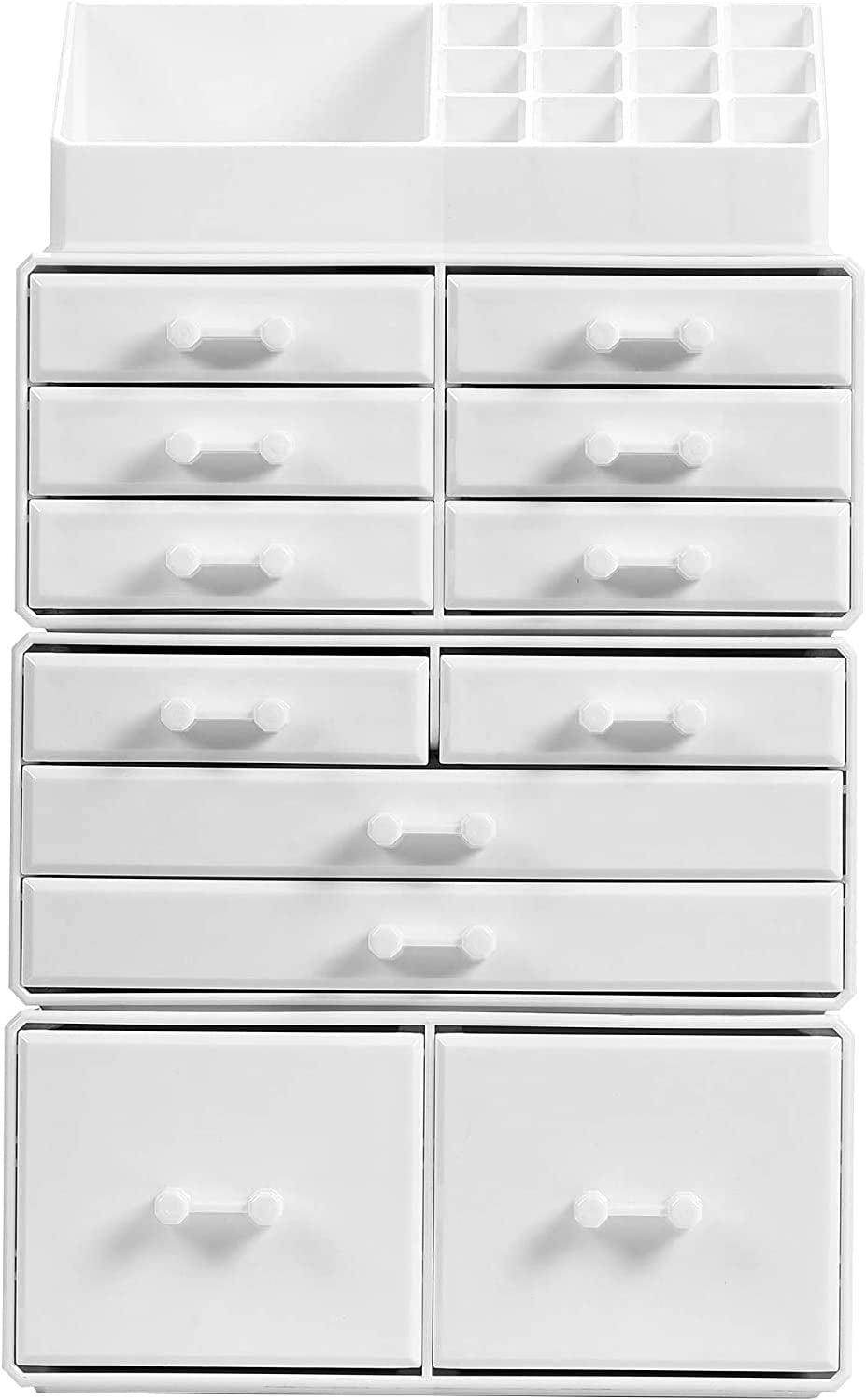 12 Drawer Makeup Cosmetic Organizer Storage Drawers Display Boxes Case
