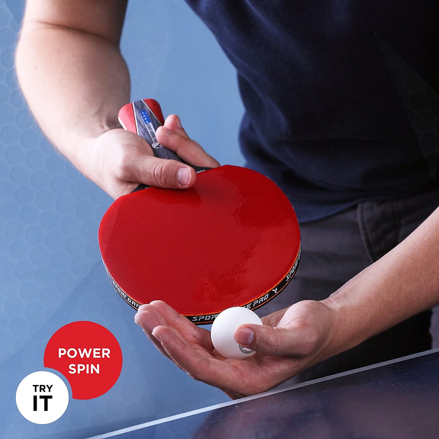 Ping Pong Paddle with Enhanced Spin and Complimentary Case