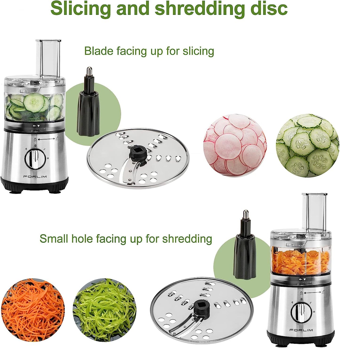 Small Food Processor - 3.5 Cup: 12-in-1 Mini Blender and Food Processor Combo for Kitchen, 350W Power, Includes a 20oz Bottle, 2 Speeds Plus Pulse Function with 4 Stainless Steel Blades - Perfect for Making Shakes, Smoothies, Meat, Sauces, Silver