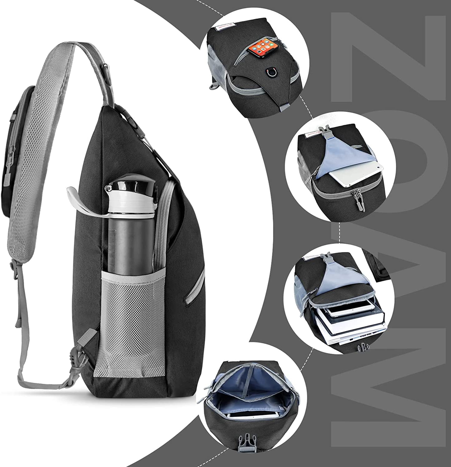 Crossbody Sling Backpack – A Versatile Shoulder Chest Bag for Both Women and Men. Ideal for Travel, Hiking, and Daypack Adventures
