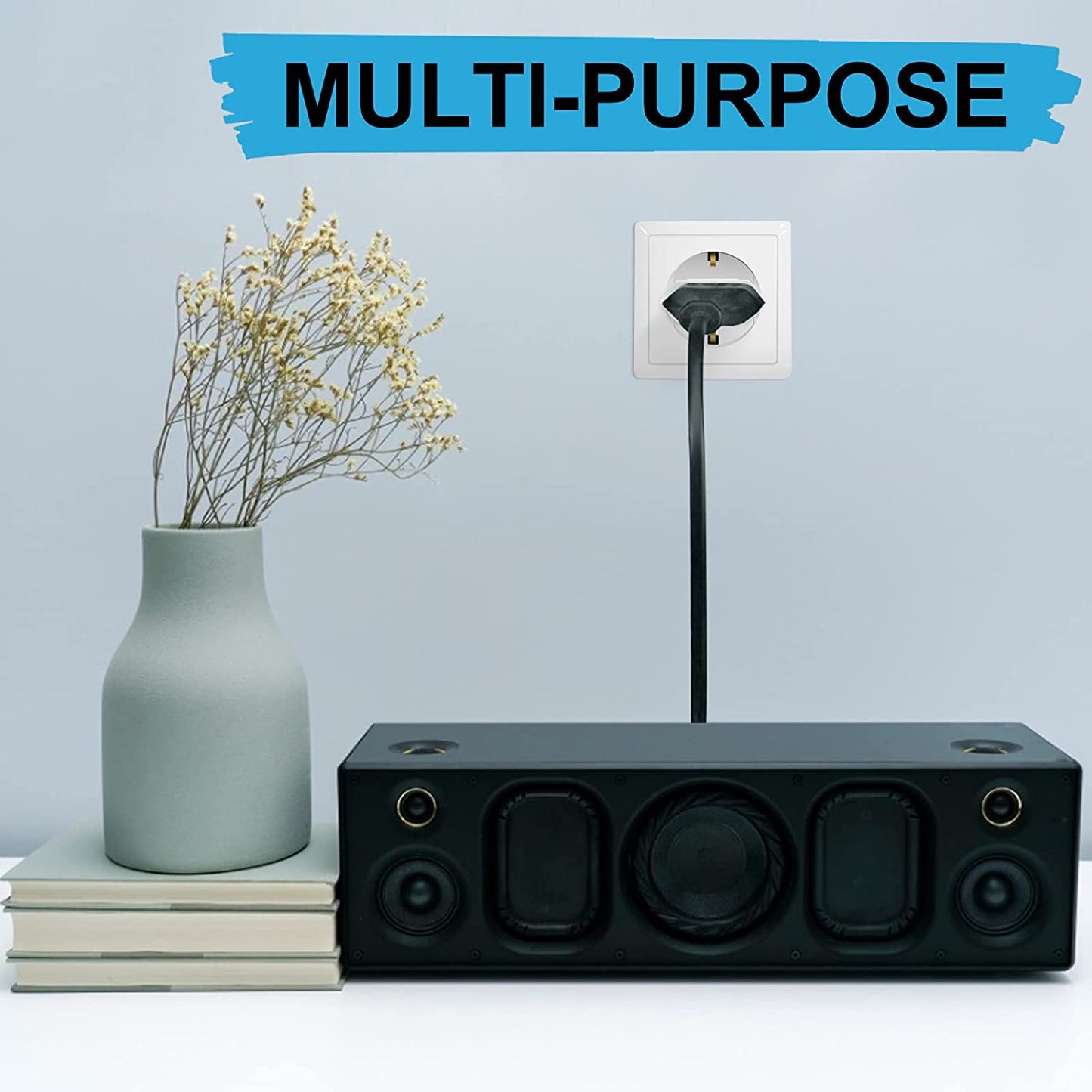 6 Pack European Plug Adapter, US to Europe Plug Adapter, European Adapter Type C Plug Adapter, Travel Adapter Europe, European Outlet Wall Plug Adapter Power Converter (White)