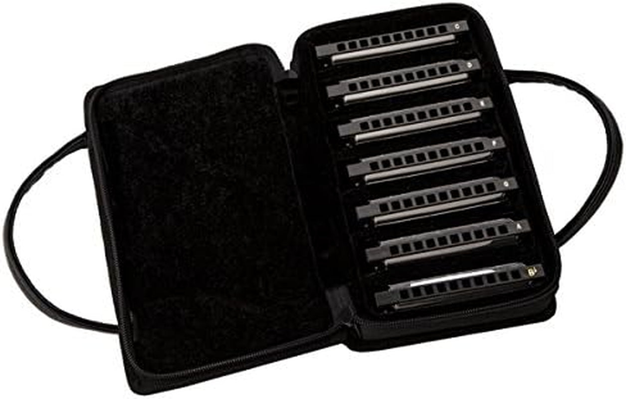 Blues Deluxe Harmonica Set, 7-Pack with Protective Case
