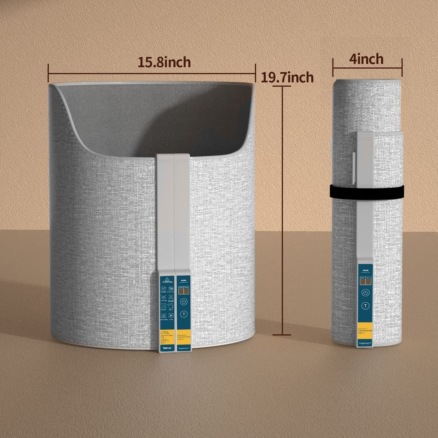 Portable Foot Warmer and Under Desk Heater - Quiet Personal Space Heater for Office Use, Designed to Warm Feet and Legs, Equipped with Tip-over Switch and Overheat Protection, Provides Quiet Electric Panel