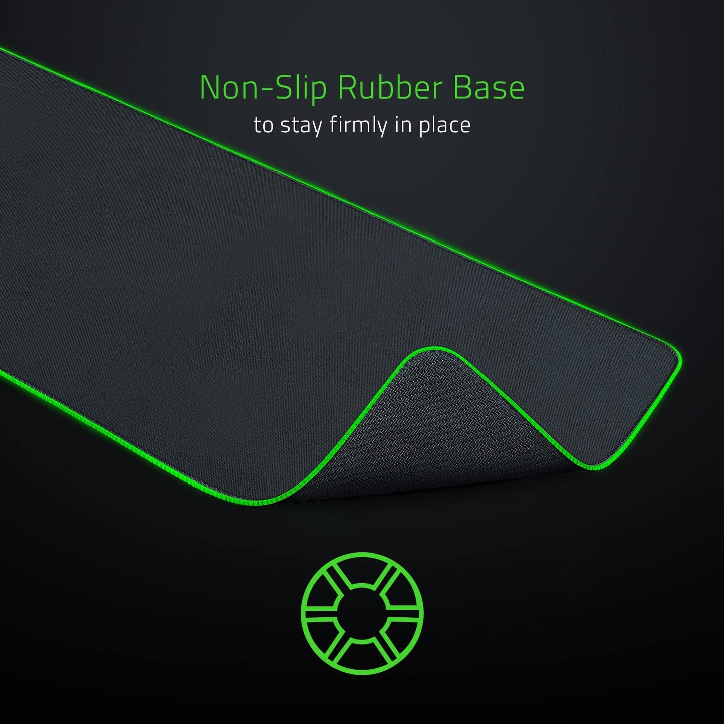 Wide Classic Black Gaming Mousepad: Extended Size with Customizable Chroma RGB Lighting - Soft Cloth Material for Balanced Control and Speed - Non-Slip Rubber Base