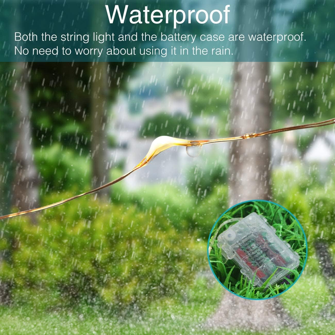 Twinkling Fairy Lights - Set of 2 Packs, each containing 40ft of 120 LED Fairy Lights, Complete with Remote Control offering 8 Lighting Modes; Waterproof Design