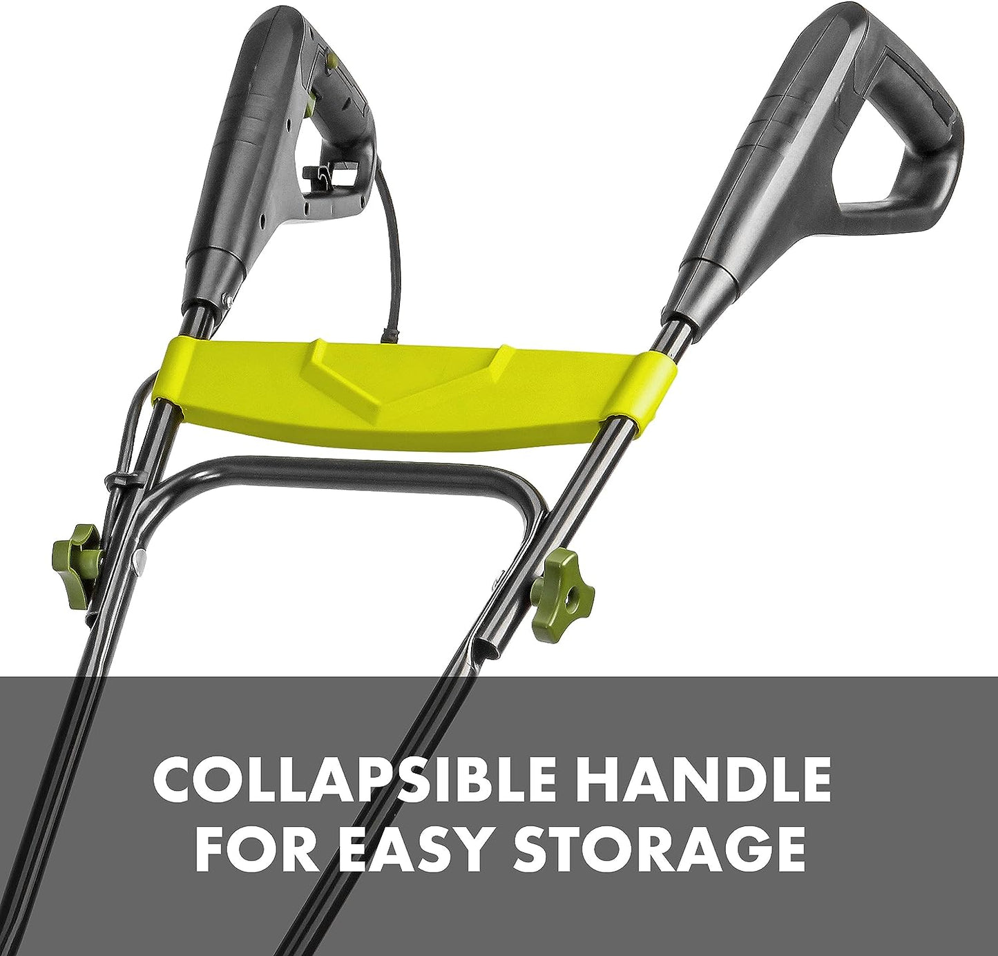 16-Inch 12-Amp Electric Garden Tiller/Cultivator with 3-Position Wheel Adjustment, 6-Steel Angled Tines, and Maintenance-Free Operation