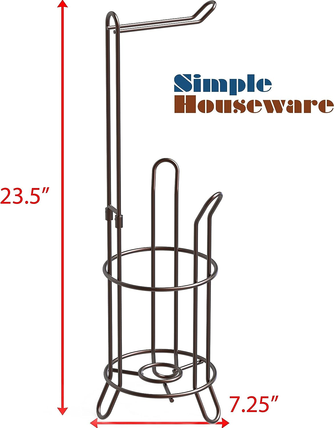 Bathroom Toilet Tissue Paper Roll Storage Holder Stand - Bronze