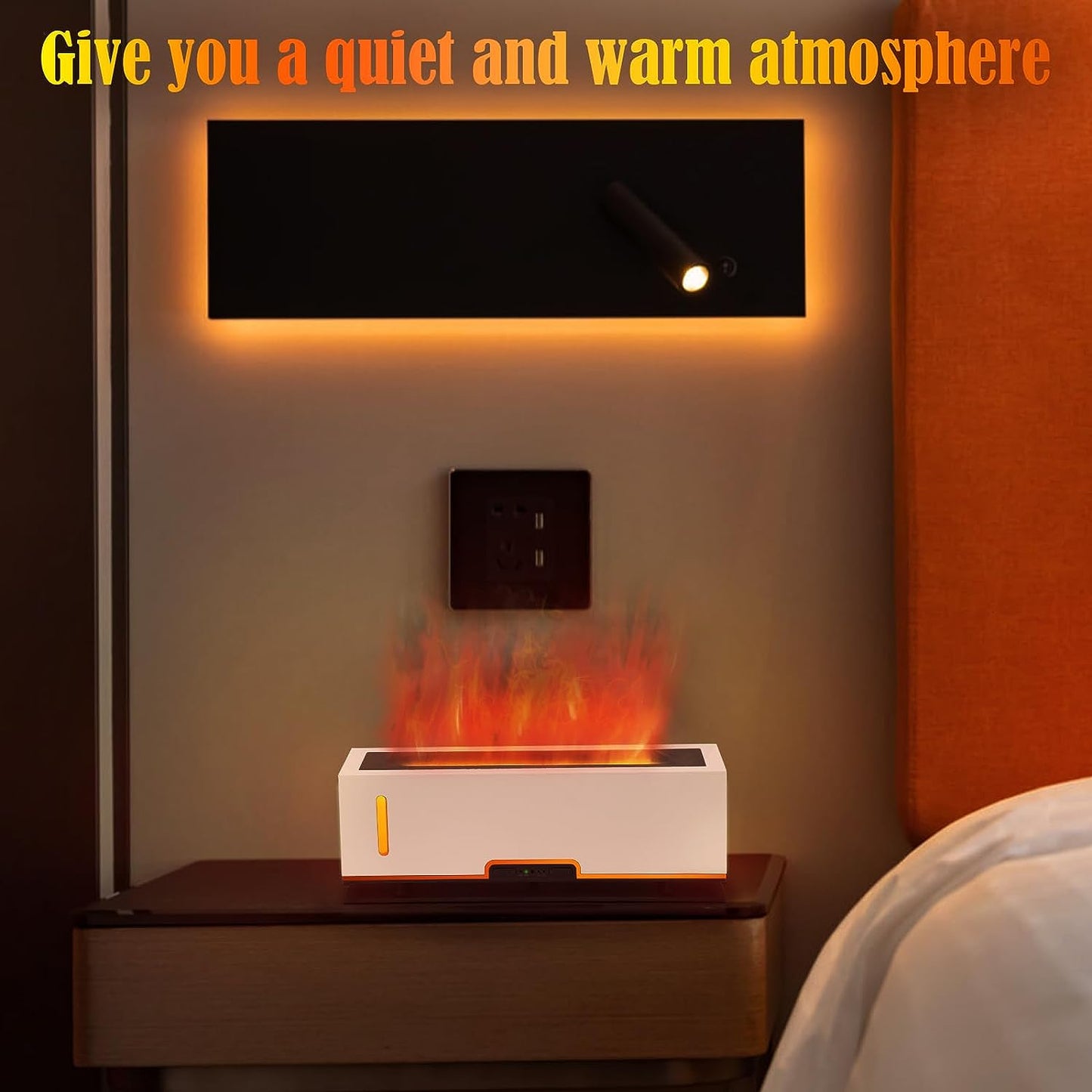 200ml Essential Oil Diffuser for Bedroom - Aroma Diffuser with Cool Flame Effect