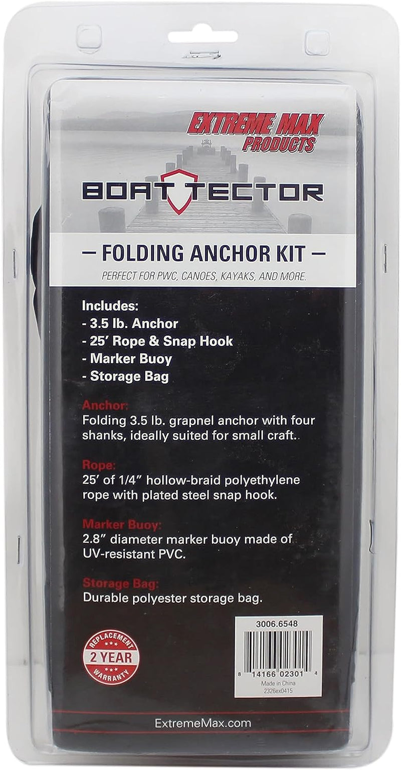 Complete BoatTector PWC Anchor Kit with Rope/Marker Buoy/Storage Bag