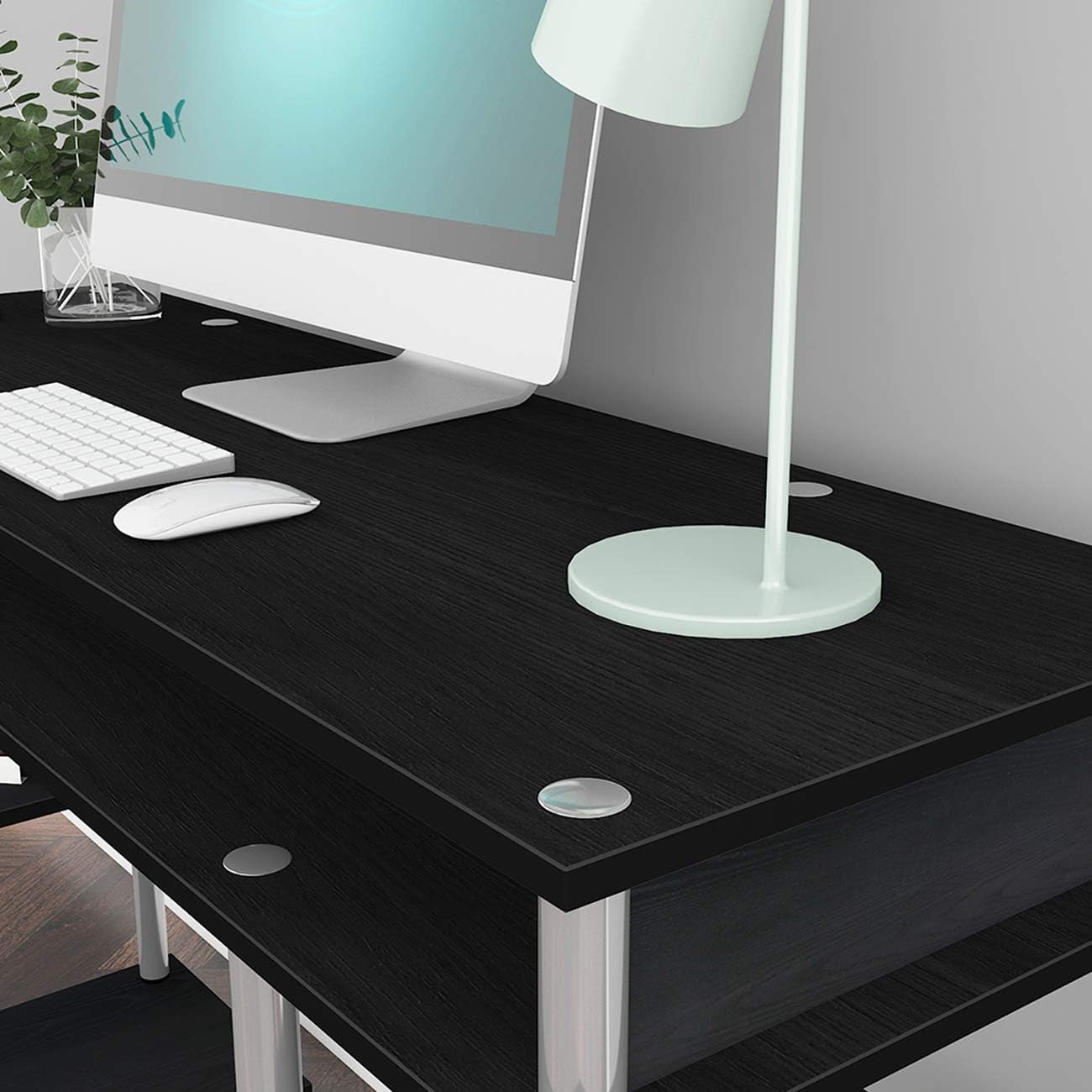 Large Home Office Desk with Storage Shelves and Multi-Functionality, 47.2"×15.7" Writing Table, Slim TV Console Table Side Table