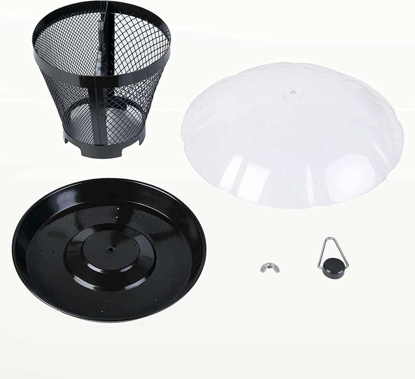 Weatherproof Dual Wild Bird Feeder - Metal Mesh Bird Feeder for Outside with Dome, Offers 2.5 lbs. Seed Capacity for Attracting Finch, Cardinal, and Other Birds.
