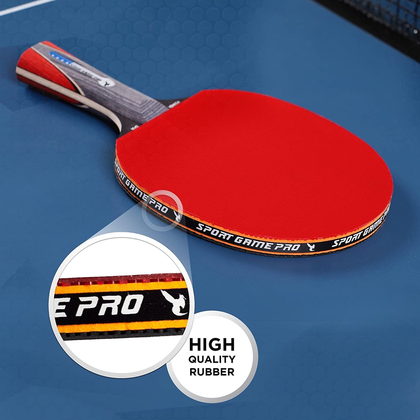 Ping Pong Paddle with Enhanced Spin and Complimentary Case