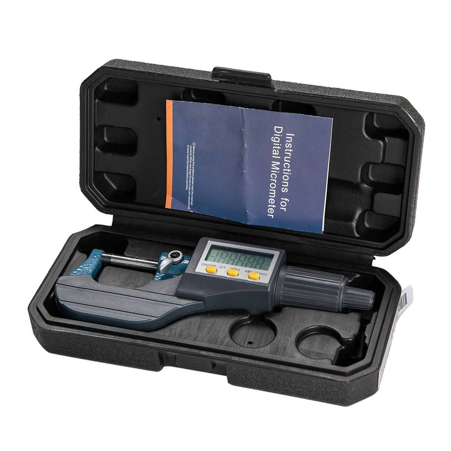 Digital Electronic Micrometer with Extra Battery - 0-1" / 0-25mm Gauge - 0.00004" / 0.001mm Thickness Measuring Tool (Inch/Metric)