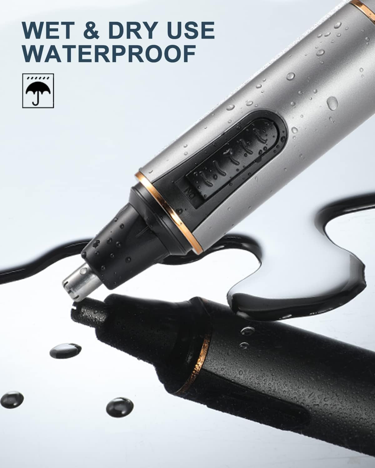 Professional Nose Hair Trimmer for Men and Women - Painless Rechargeable Design - Suitable for Eyebrow and Facial Hair Trimming - Equipped with a Powerful Motor - IPX7 Waterproof Rating
