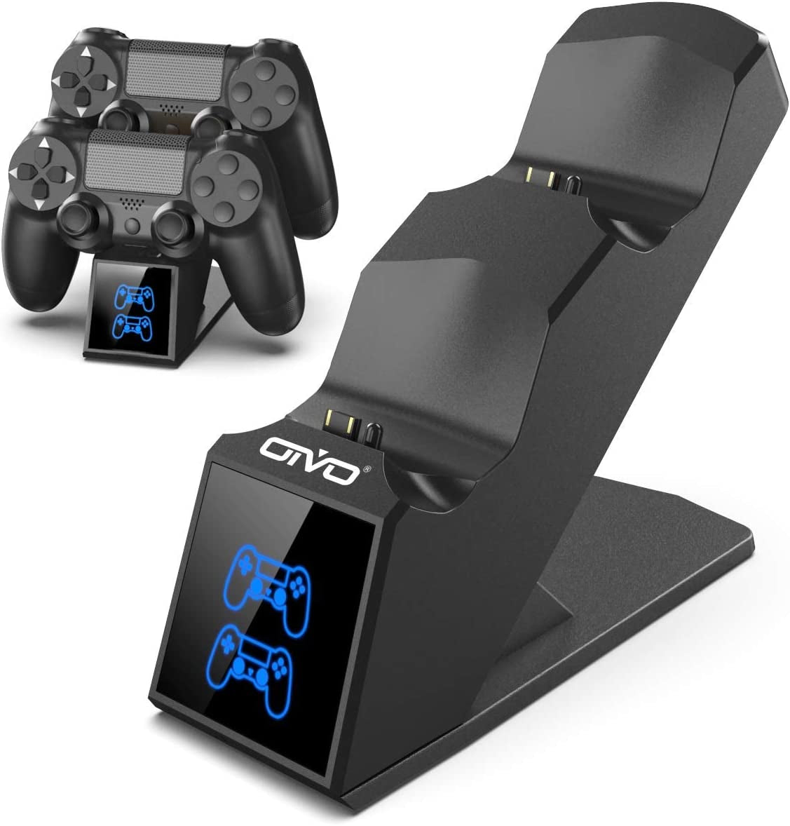 Convenient PS4 Controller Charger Dock Station: Dual Charger Docking Station with LED Indicator for PlayStation 4 Controller - Keep Your Controllers Powered Up and Ready to Play.