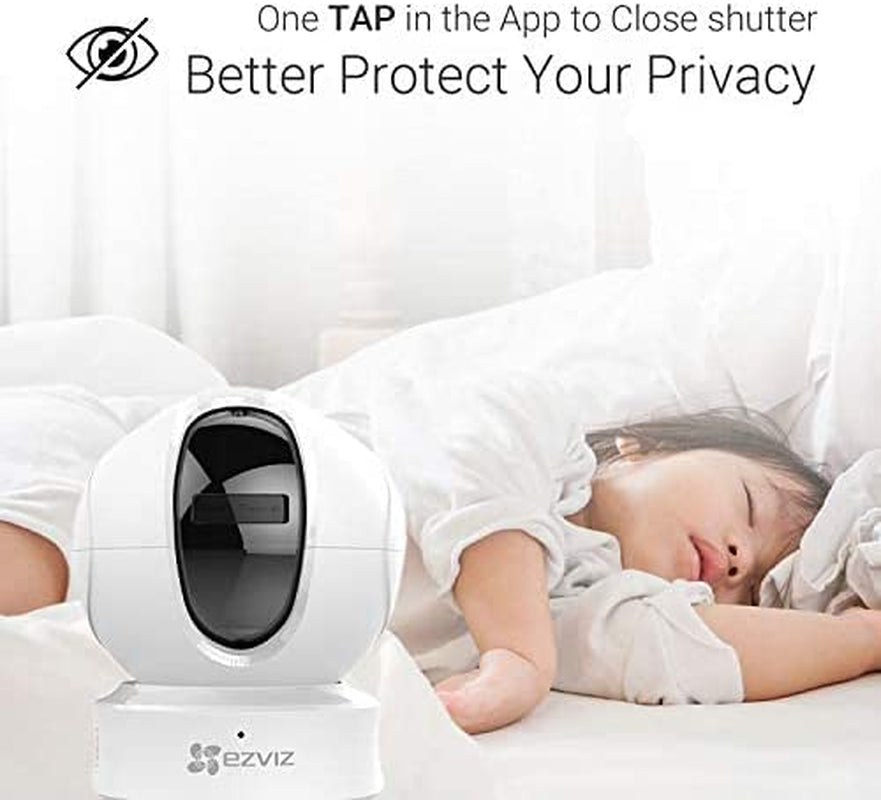 Indoor Pan/Tilt Wi-Fi Security Camera 2K+, Smart Tracking, Two-Way Talk with Google Assistant and Amazon Alexa Compatibility