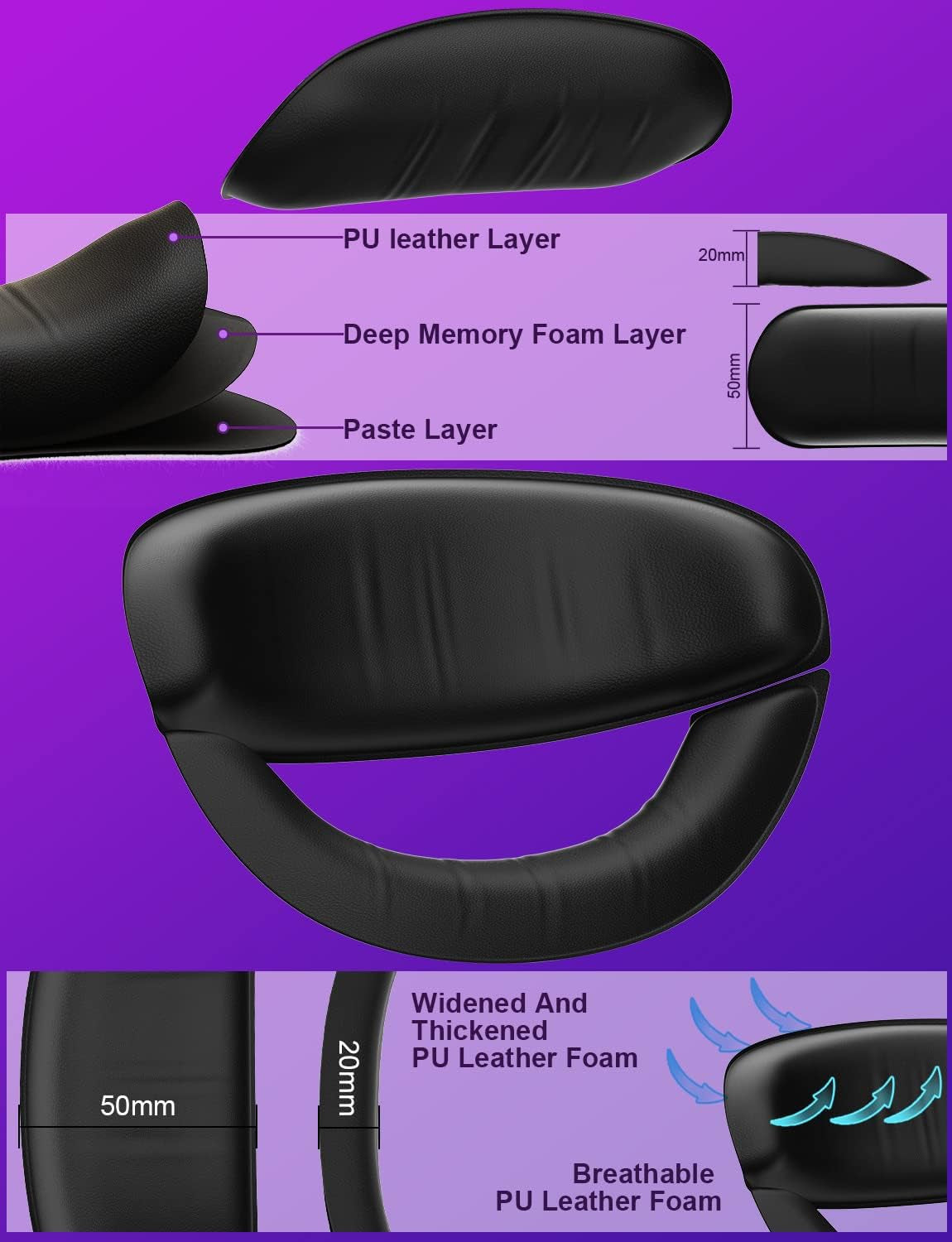 Enhanced VR Head Strap for Meta Quest 2 - Extend Playtime by 4 Hours with 7000mAh Replaceable Battery, Provides Enhanced Support and Comfort in VR Gaming (Patent Pending)