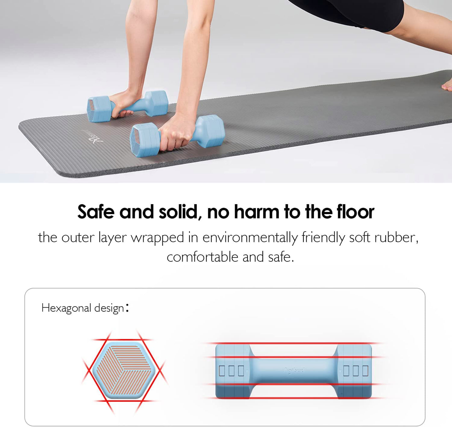 Adjustable Weight Dumbbells Set - This set includes one pair of dumbbells with weights ranging from 4lb to 10lb (2-5lb each). They are free weights suitable for home gym use and strength training for women, men, seniors, and teens.