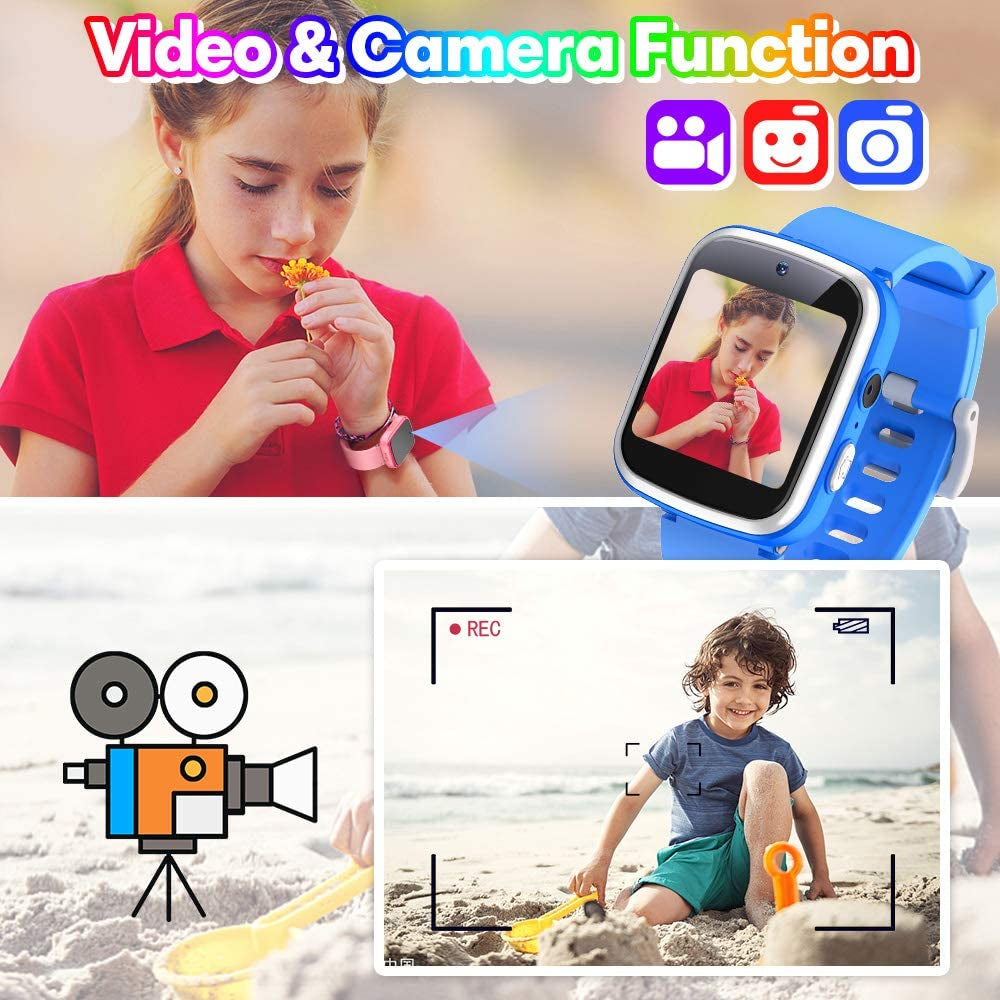 Kids Smart Watch: Perfect Birthday Gift for Boys and Girls Age 3-12. Features Built-in Selfie Camera, Multi-Function Touchscreen Smartwatch, and is Suitable for Ages 3-9.