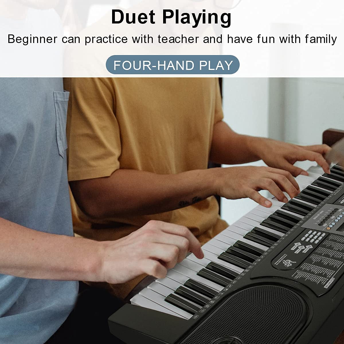 61-Key Digital Pianos-Home - Portable Electric Keyboard for Beginners