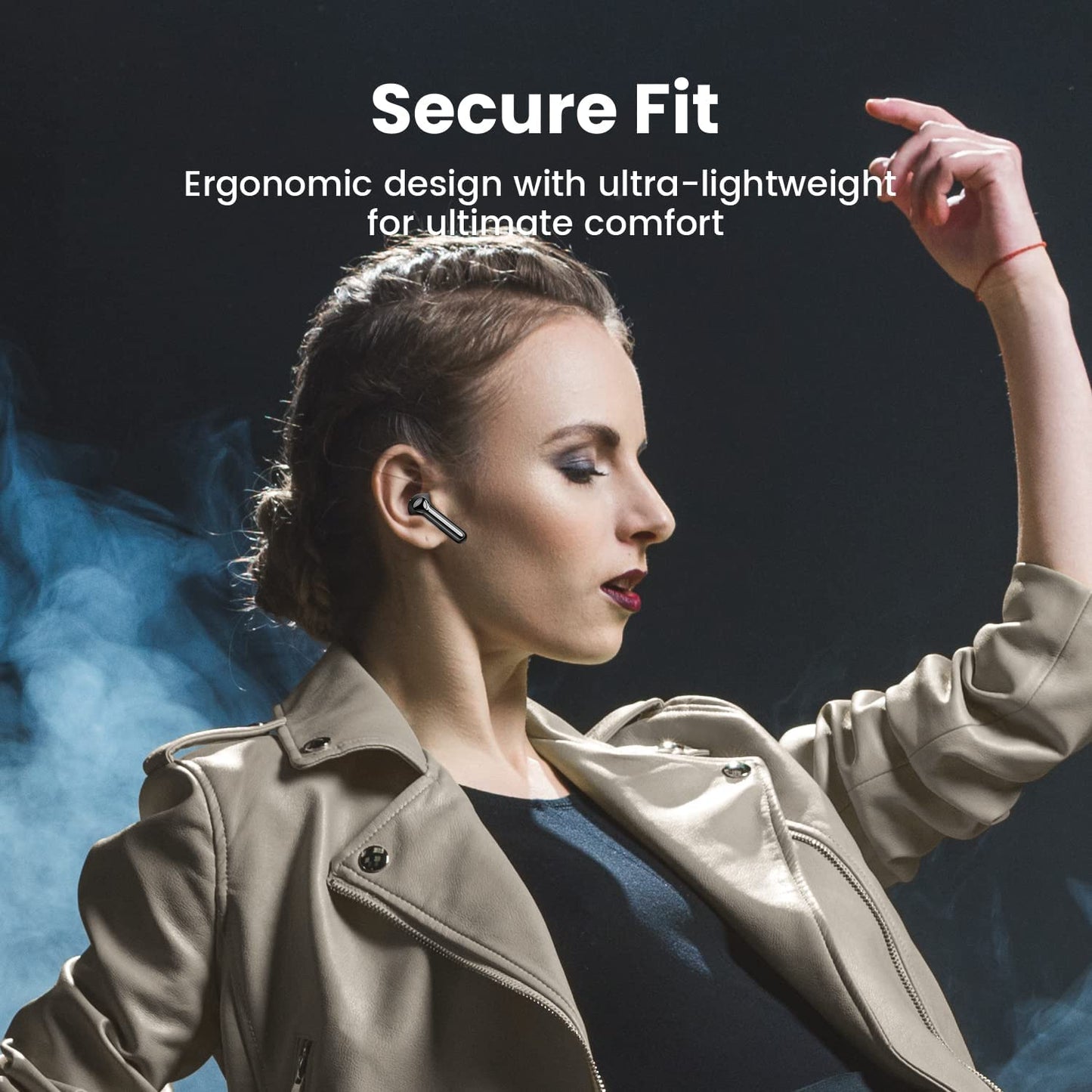 A1 Wireless Earbuds - Bluetooth Earphones with 4 Mics, Immersive Stereo Sound powered by 14.2mm Driver, Clear Calls with ENC, USB-C Charging, 18 Hours Playtime, Single/Twin Mode