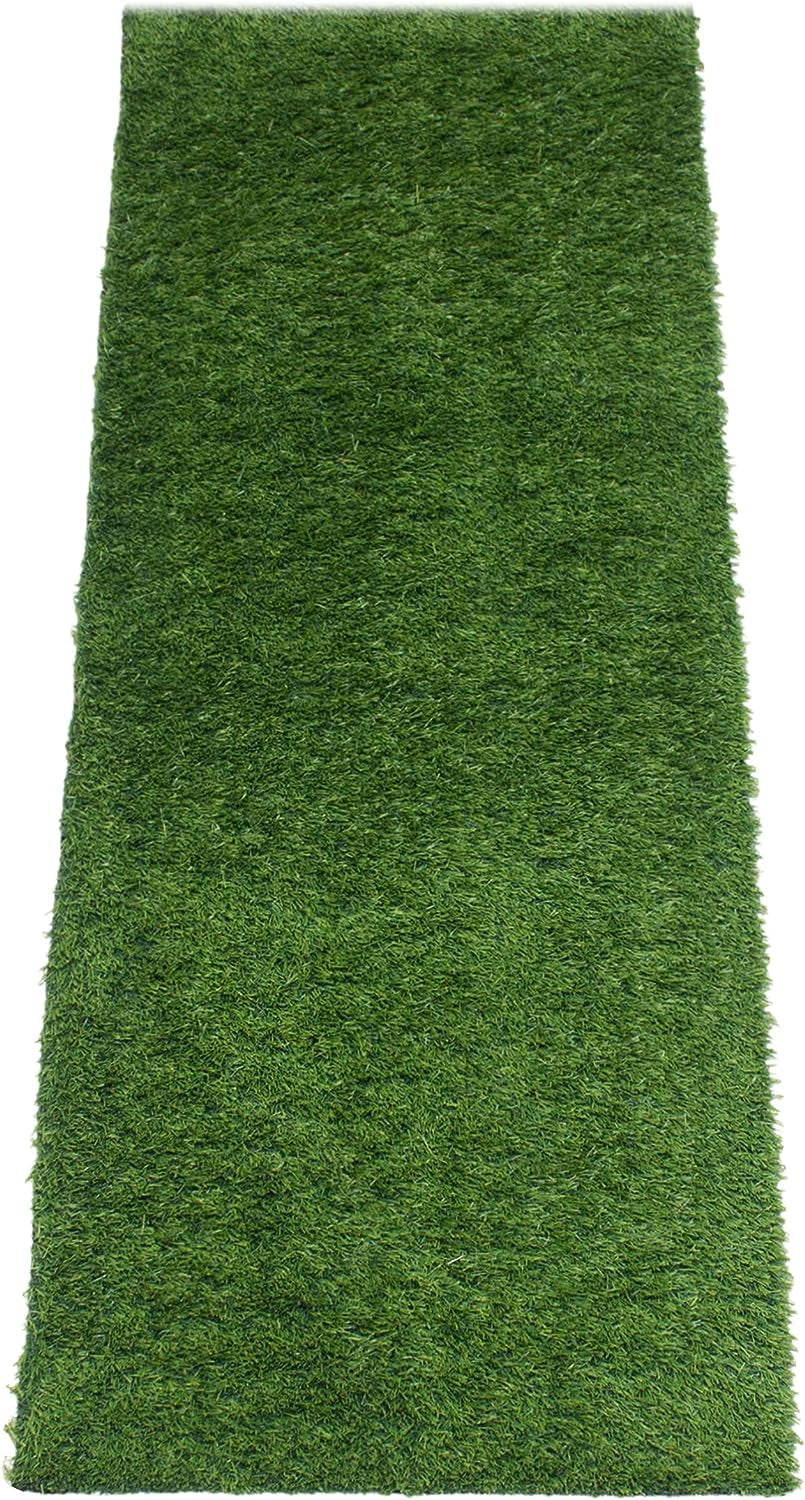 Indoor Outdoor Artificial Grass Turf with Rubber Backing - 2 x 6 - Green