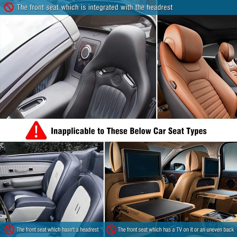 Car Backseat Organizer with Tablet Holder.25 9 Storage Pockets PU Leather Car Storage Organizer with Foldable Table Tray Car Seat Back Protectors Kick Mats Travel Accessories-Black 1Pcs