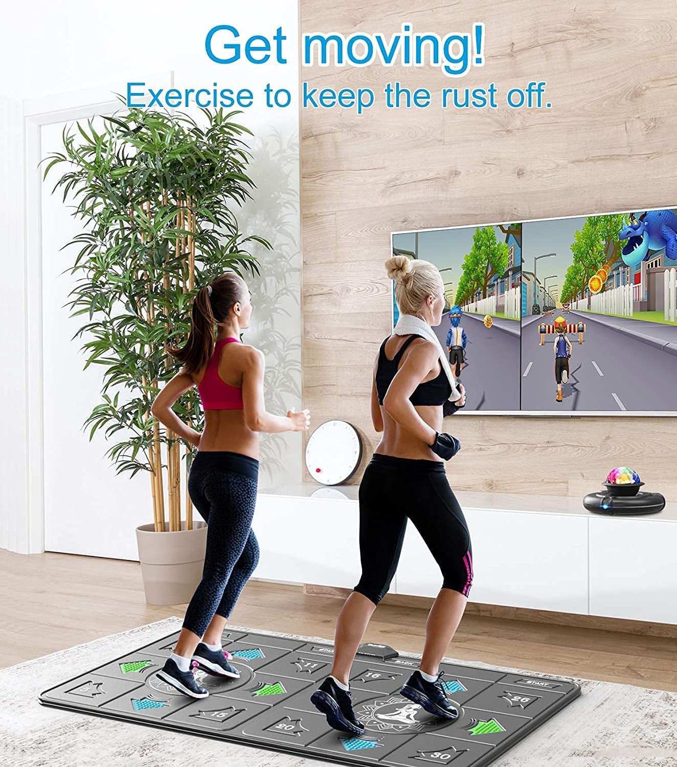 Musical Electronic Dance Mat: Perfect for Kids and Adults. HD Camera, Double User Wireless Dancing Mat Game for TV. Ideal Fitness Dance Step Pad Gift for Girls & Boys Age 6+.