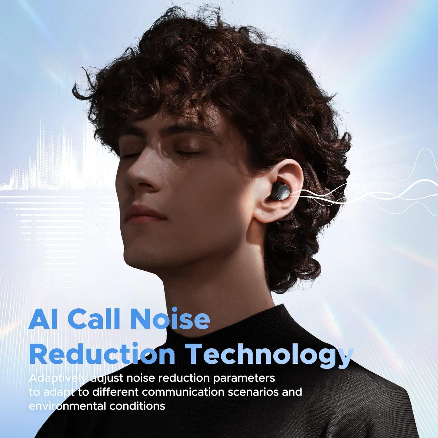 Mini HS Bluetooth 5.3 Wireless Earbuds - True In-Ear Wireless Earphones with Hi-Res Sound, AI-Enhanced Calls, Multipoint Connectivity, Customizable EQ via App, Gaming Mode, and 36-Hour Playtime (Black)