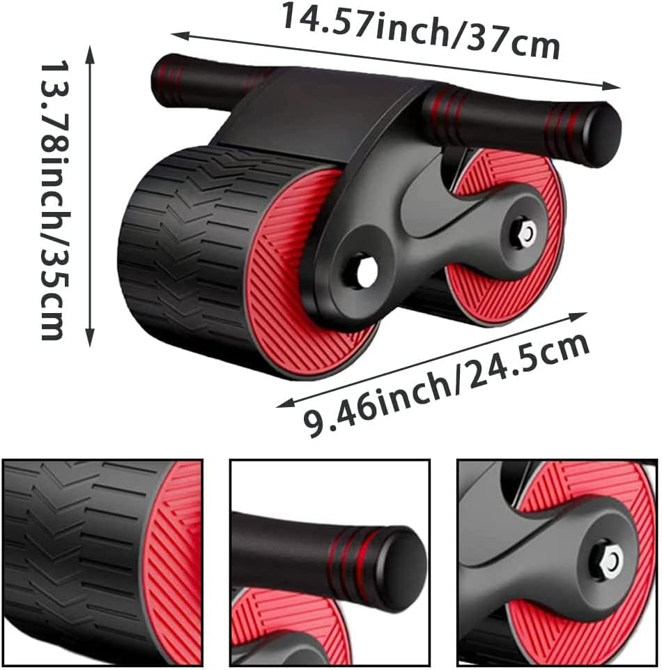 New Springback Abdominal Wheel - An Automatic Rebound Abdominal Wheel designed for domestic use. It's a core strength training fitness equipment ideal for abs workouts and comes in a vibrant red