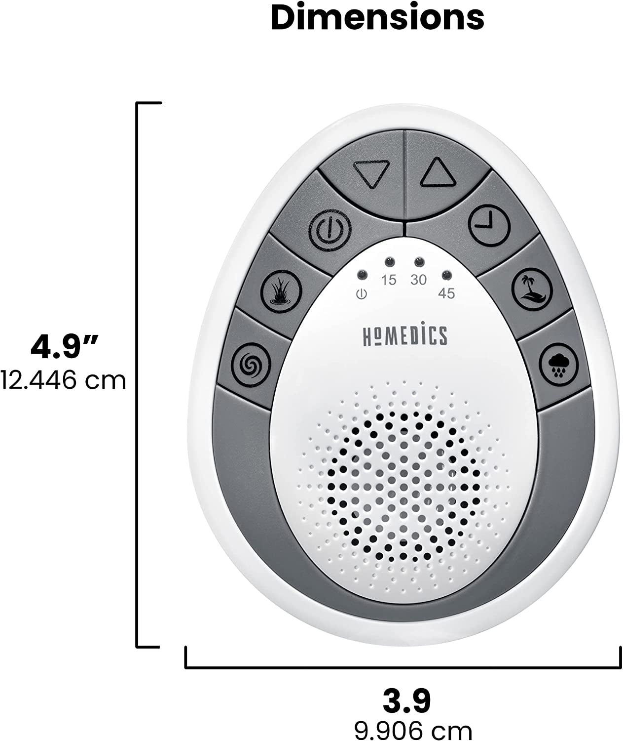 Portable White Noise Sound Machine: Provides Sleep Therapy at Home, in the Office, for Babies, and While Traveling. Features 4 Relaxing Nature Sounds, Battery Operation, and an Auto-Off Timer.