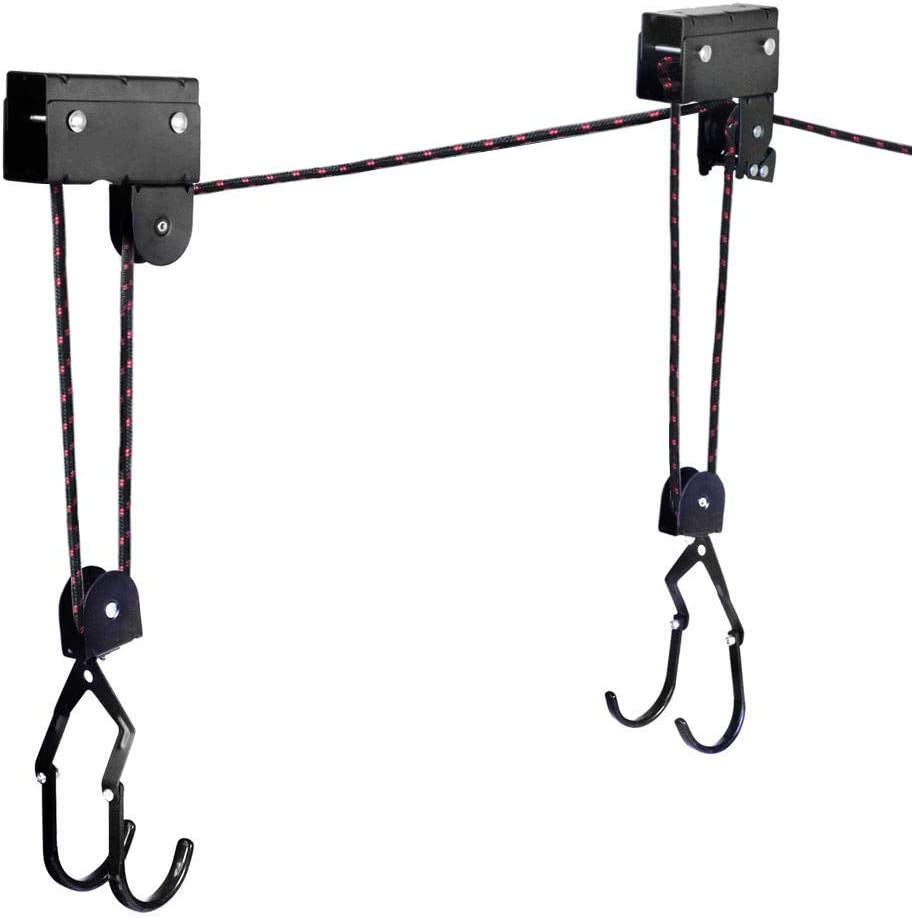 Ceiling Hoist for Bicycles, Kayaks, and Canoes - Ideal Storage Solution for Your Garage