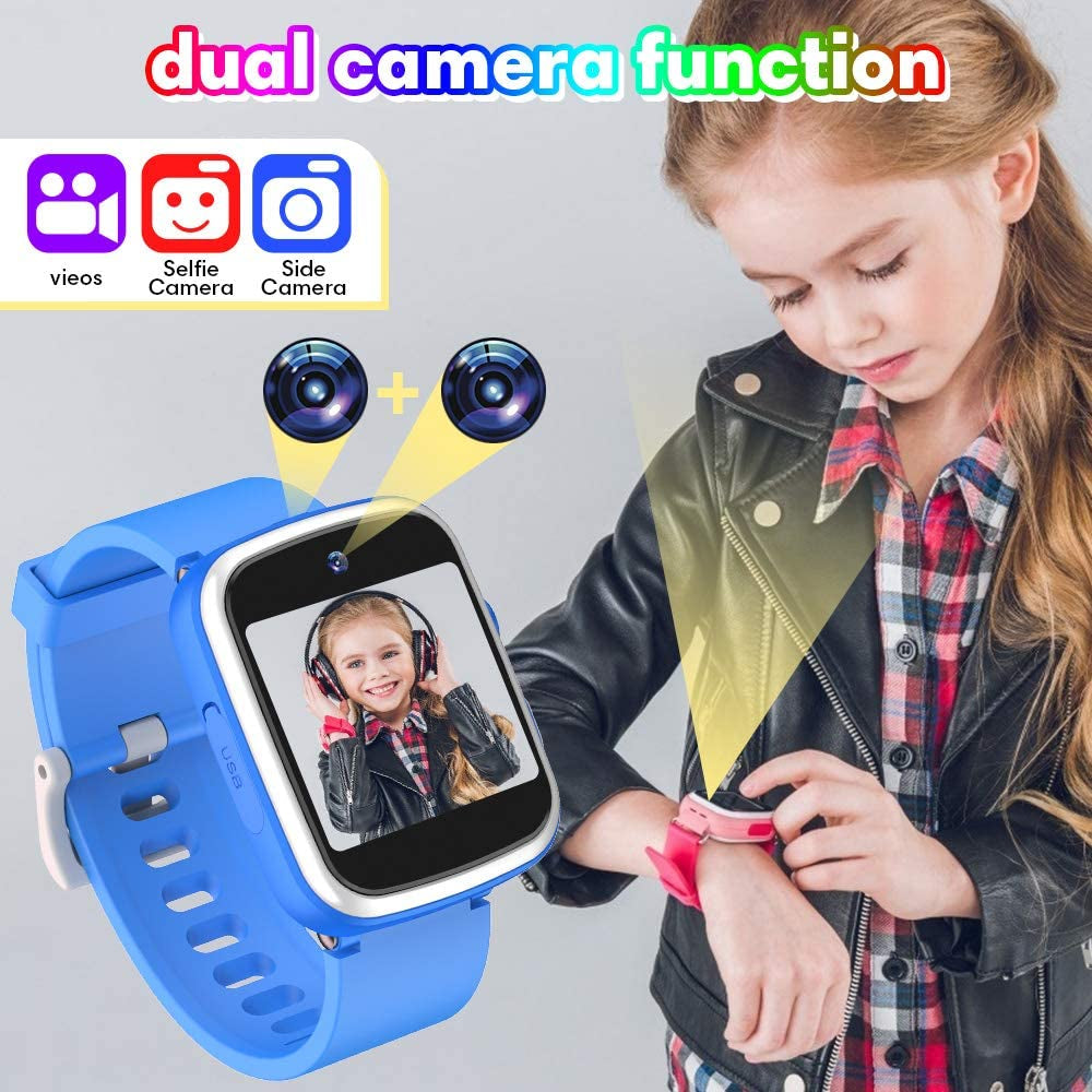 Kids Smart Watch: Perfect Birthday Gift for Boys and Girls Age 3-12. Features Built-in Selfie Camera, Multi-Function Touchscreen Smartwatch, and is Suitable for Ages 3-9.