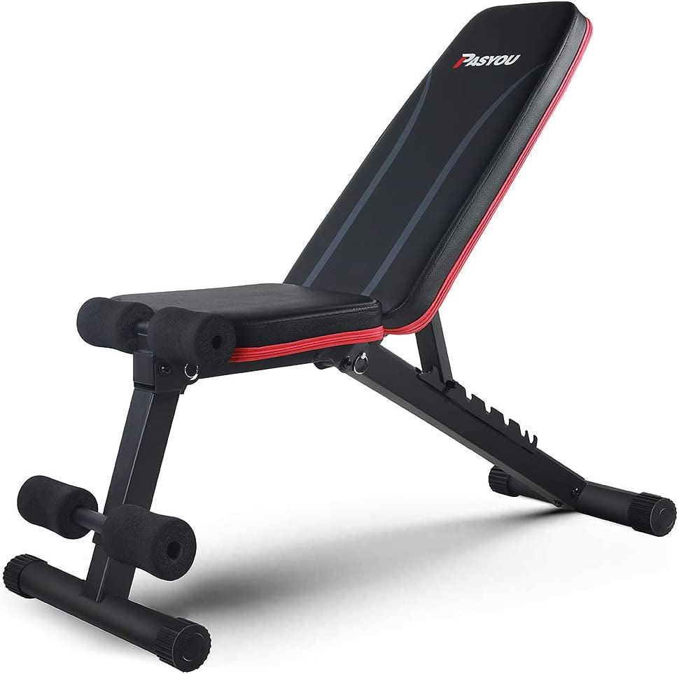 Foldable Weight Bench for Full Body Workouts at Home Gym - Adjustable Incline and Decline Exercise Bench