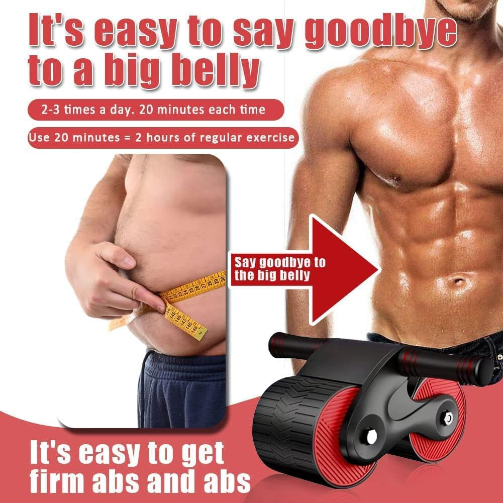 New Springback Abdominal Wheel - An Automatic Rebound Abdominal Wheel designed for domestic use. It's a core strength training fitness equipment ideal for abs workouts and comes in a vibrant red