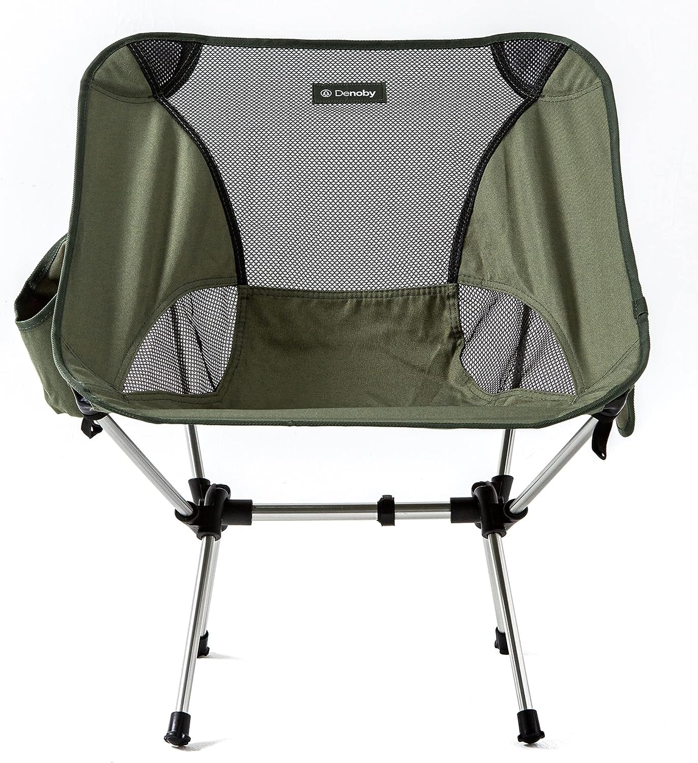 Pair of Ultralight Foldable Camping Chairs - Portable and Compact Backpacking Chairs with Carry Bags, Sturdy Design for Outdoor Activities like Fishing, Camping, Hiking, and Beach, Featuring an Olive Green Color Scheme