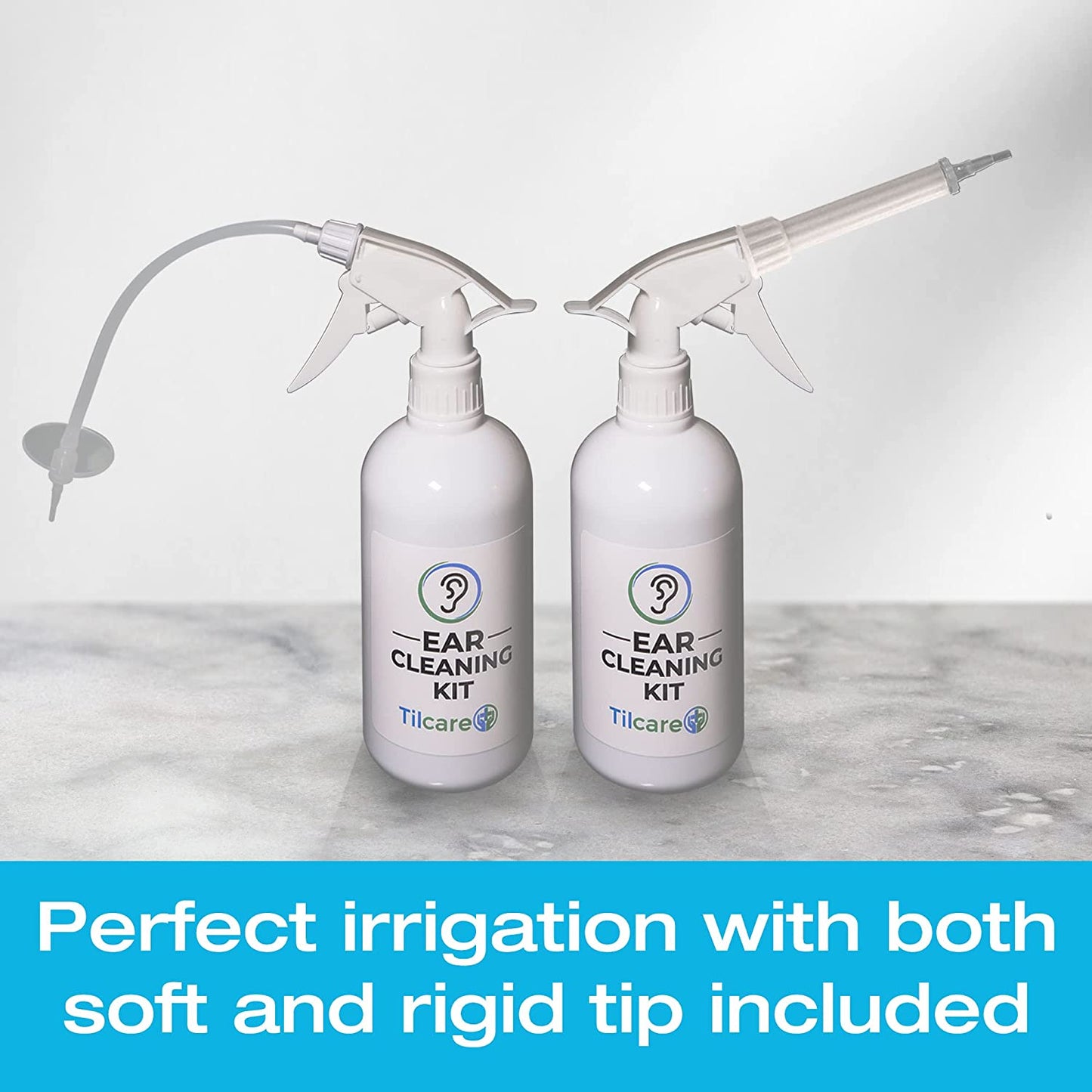 Ear Wax Removal ToolEar Irrigation Flushing System for Adults & Kids - Perfect Ear Cleaning Kit - Includes Basin, Syringe, Curette Kit (Spoon and Spiral), Towel and 30 Disposable Tips