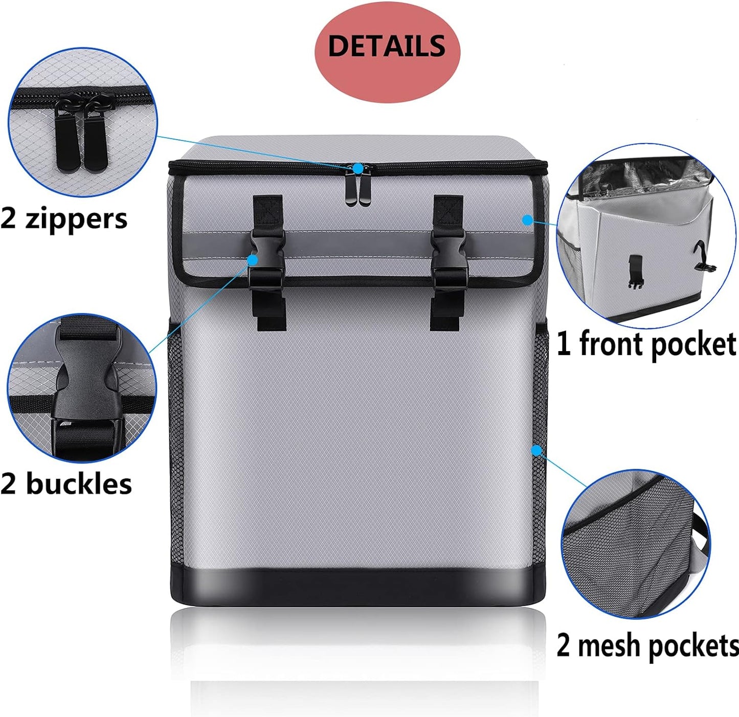 Waterproof and Leak-Proof 38L Insulated Cooler Backpack: Lightweight and Durable Bag for Hiking, Camping, and Picnics - Ideal for Men and Women