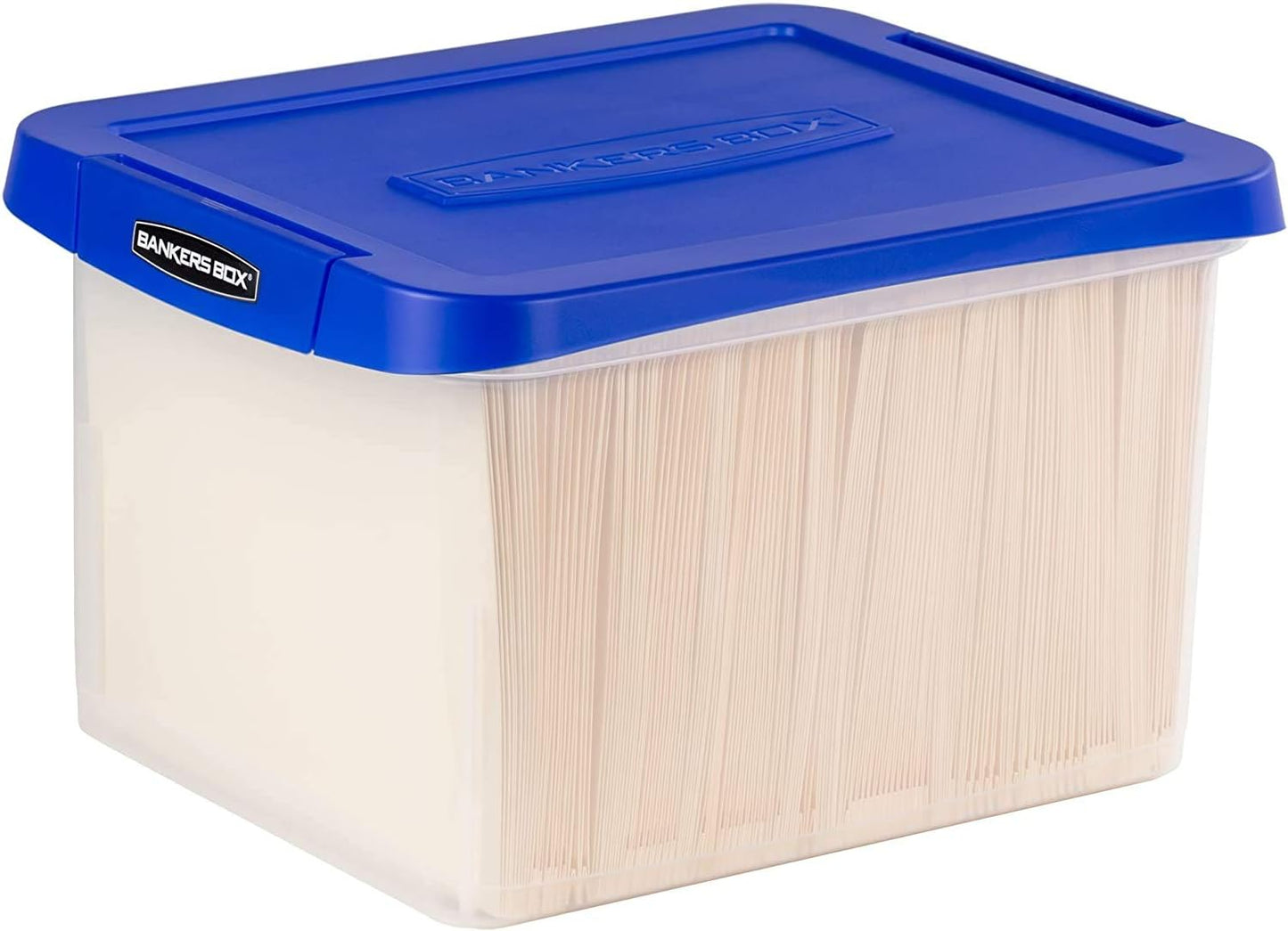 Heavy Duty Plastic File Storage Box with Hanging Rails Letter/Legal Size, Qty 1
