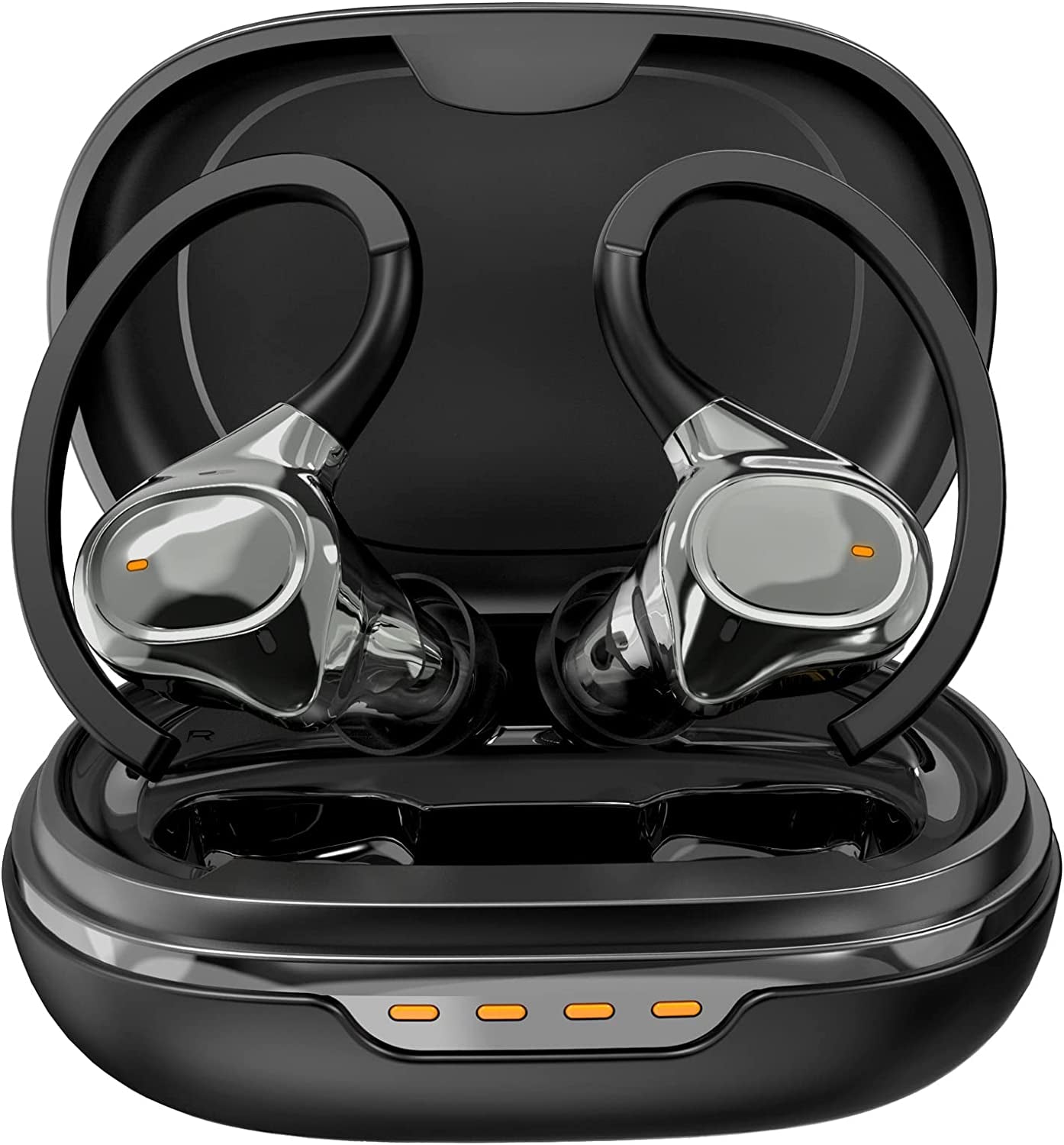 Mini Bluetooth Earbuds with Earhooks - Wireless Earbuds for Small Ears, Microphone Included, IPX7 Waterproof, 24-Hour Playtime, Ideal Wireless Earphones for Sports and Workouts