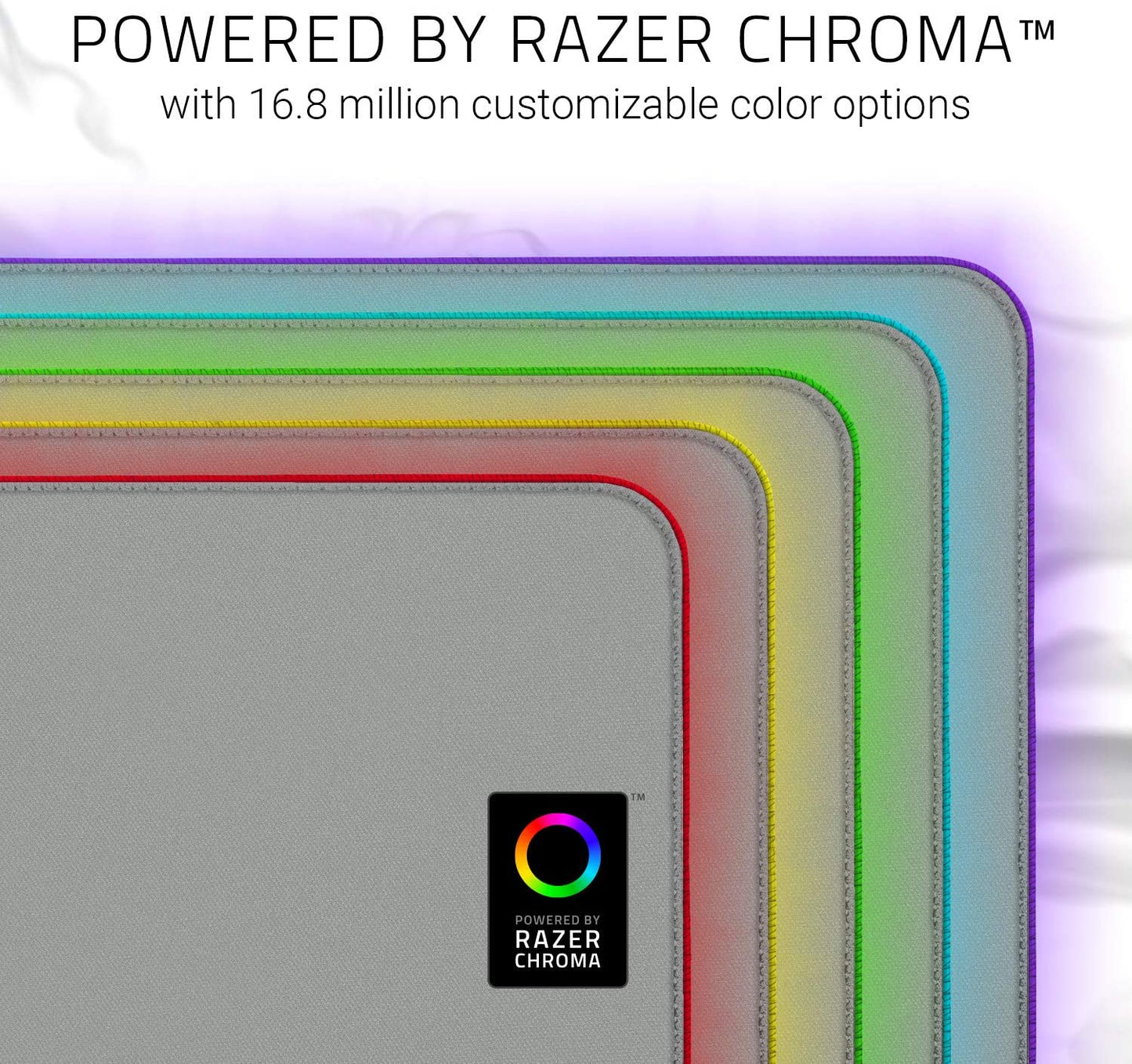 Mercury White Extended Chroma Gaming Mousepad: Customizable Chroma RGB Lighting - Soft Cloth Material - Enhanced Control and Speed - Non-Slip Rubber Base