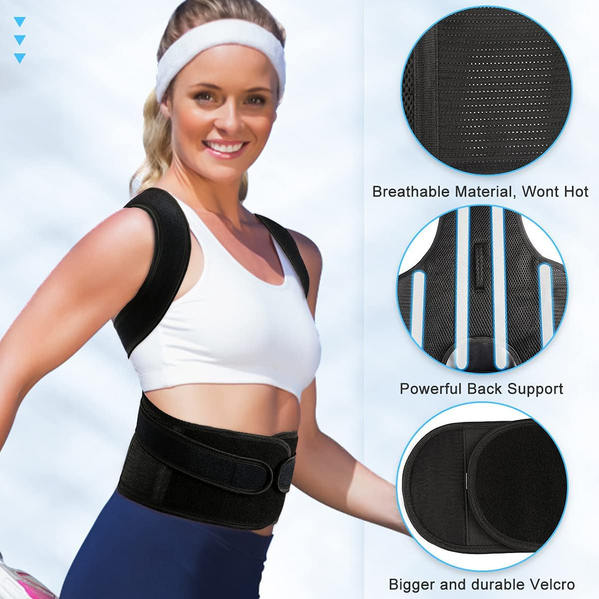 Posture Corrector for Men and Women: Back Brace designed for Lumbar Support and Upright Posture, Breathable Back Straightener to Improve Posture and Relieve Neck, Back, and Shoulder Pain Medium -(29-33 Inches)