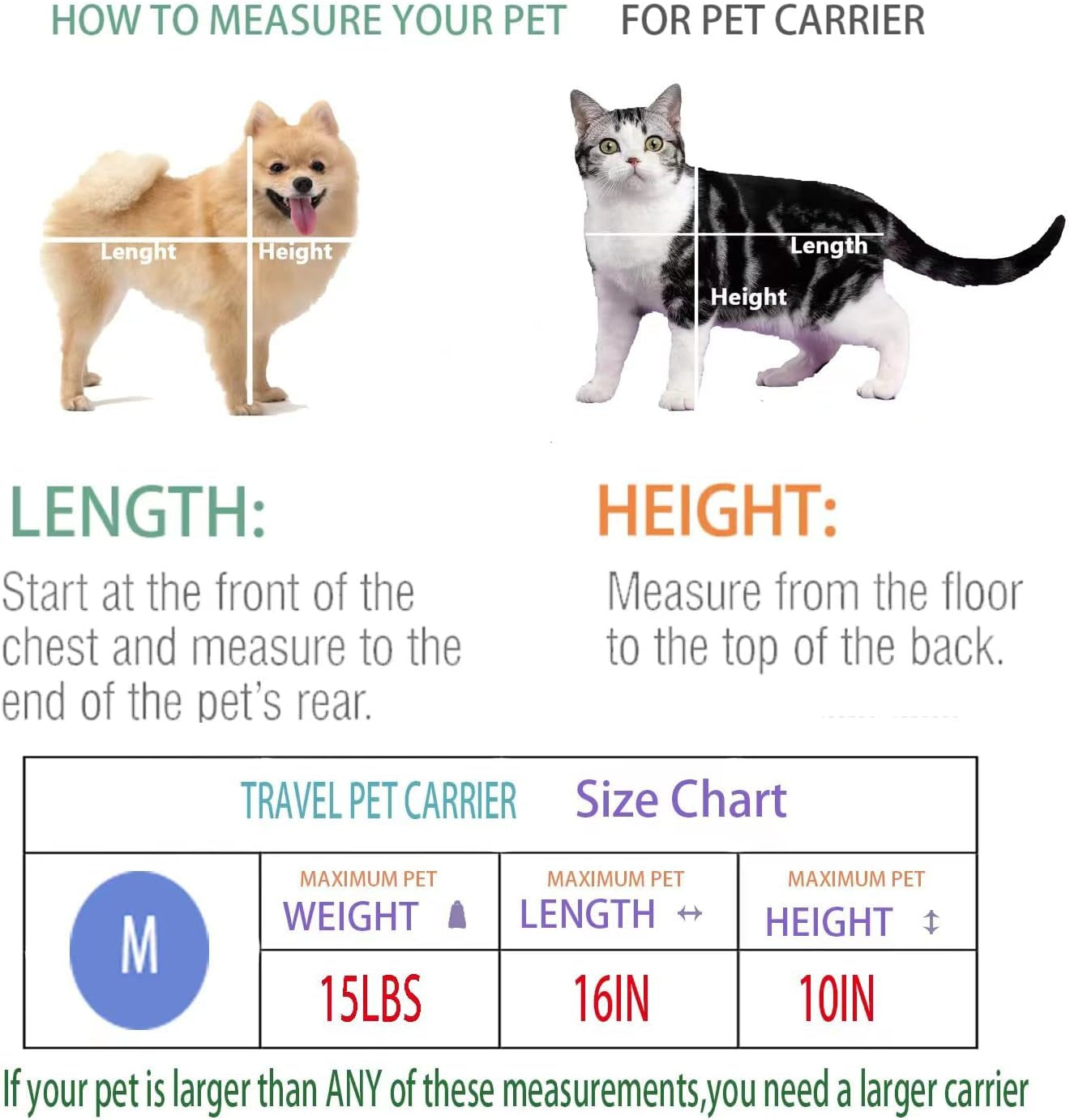 Airline-Approved Soft-Sided Pet Carrier Bag for Small to Medium Cats, Dogs, and Puppies up to 15 lbs