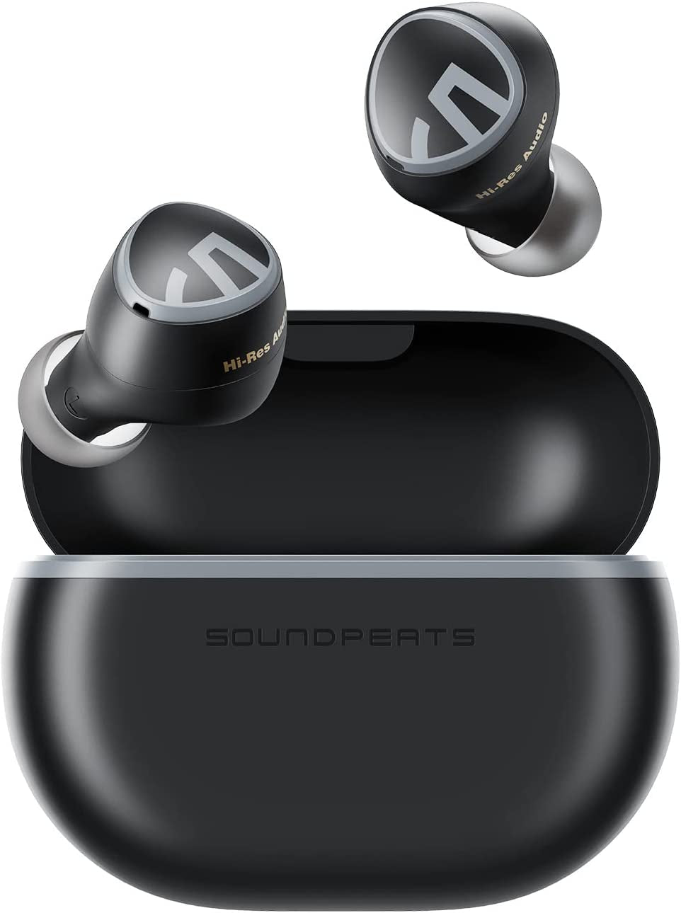 Mini HS Bluetooth 5.3 Wireless Earbuds - True In-Ear Wireless Earphones with Hi-Res Sound, AI-Enhanced Calls, Multipoint Connectivity, Customizable EQ via App, Gaming Mode, and 36-Hour Playtime (Black)