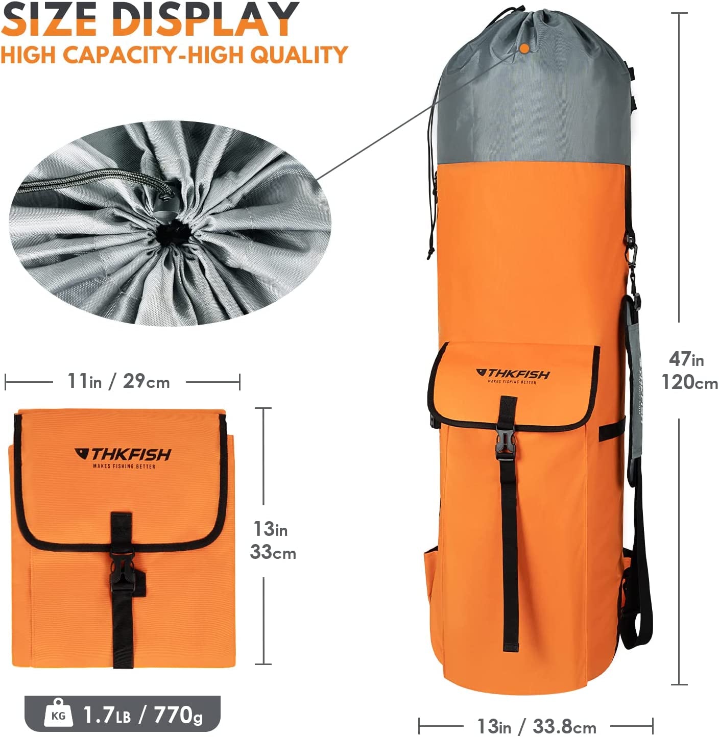 Durable 900D Oxford Cloth Fishing Rod Bag - Travel Case for Storing Up to 6 Rods with Reels