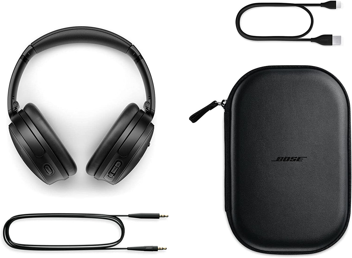 Quiet Comfort 45 Bluetooth Wireless Headphones with Noise Cancelling and Microphone for Phone Calls Black