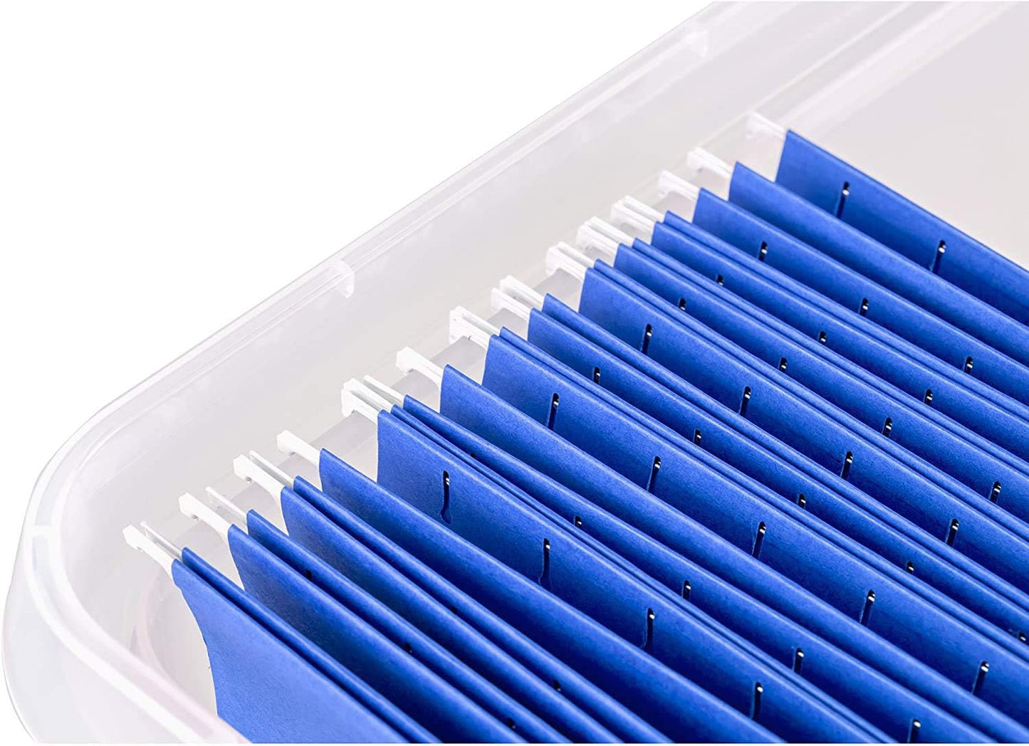 Heavy Duty Plastic File Storage Box with Hanging Rails Letter/Legal Size, Qty 1