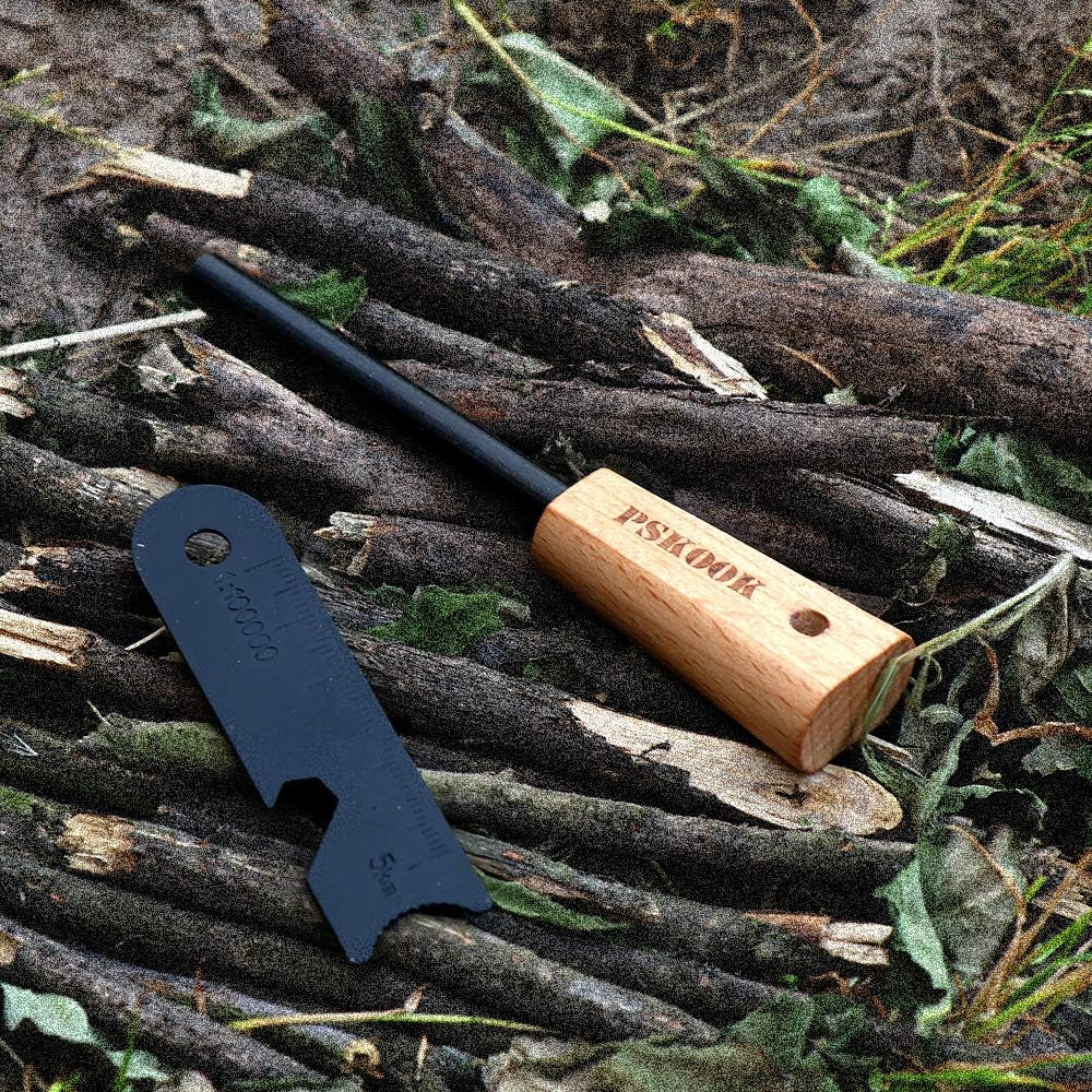 Premium Fire Starter Kit with Bushcraft Fire Steel, Magnesium Ferrocium Rod, and Essential Tools for Camping and Survival