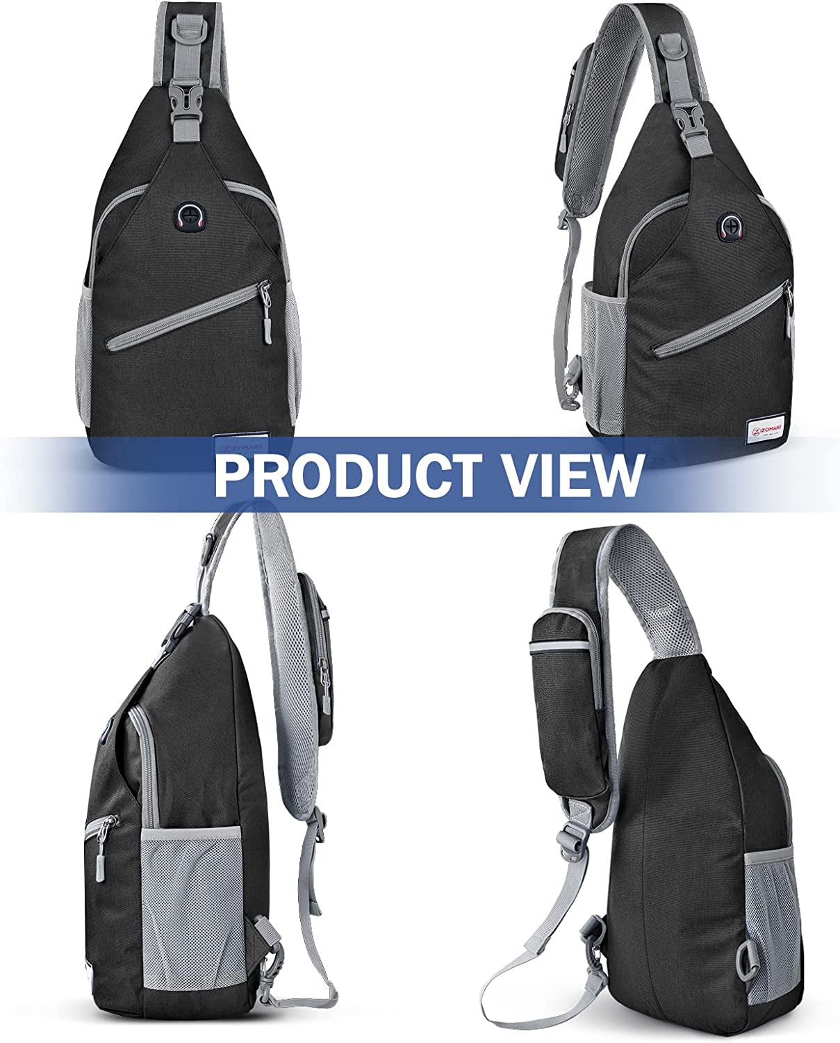 Crossbody Sling Backpack – A Versatile Shoulder Chest Bag for Both Women and Men. Ideal for Travel, Hiking, and Daypack Adventures